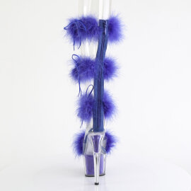 Pleaser ADORE-728F Sandalias de Plataforma transparente en azul talla EU-41 / US-11