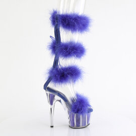 Pleaser ADORE-728F Sandalias de Plataforma transparente en azul talla EU-41 / US-11
