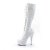 Pleaser Bota DELIGHT-2023 Blanco Elástico Piel Sintética EU-38 / US-8