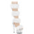 Pleaser ADORE-728F Sandalias de Plataforma transparente en blanco talla EU-35 / US-5