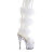Pleaser ADORE-728F Sandalias de Plataforma transparente en blanco talla EU-35 / US-5