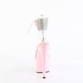 Pleaser ADORE-791-2RS Sandalias de Plataforma pedrería rosa transparente EU-37 / US-7