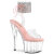 Pleaser ADORE-791-2RS Sandalias de Plataforma transparente con pedrería rosa transparente talla EU-35 / US-5