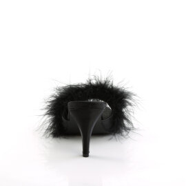 Fabulicious AMOUR-03 Zuecos de Piel Sintética Negro EU-38 / US-8