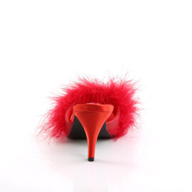 Fabulicious AMOUR-03 Zuecos de Piel Sintética Rojo EU-38 / US-8
