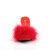 Fabulicious AMOUR-03 Zuecos de Piel Sintética Rojo EU-38 / US-8