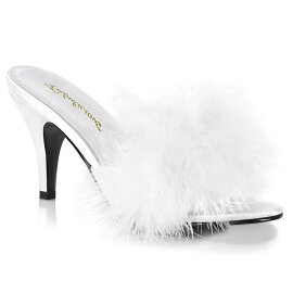 Fabulicious AMOUR-03 Zuecos de Piel Sintética Blanco EU-38 / US-8