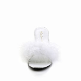 Fabulicious AMOUR-03 Zuecos de Piel Sintética Blanco EU-38 / US-8