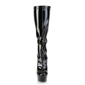 Pleaser Bota DELIGHT-2029 Negro Charol Elástico EU-38 / US-8