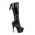 Pleaser Bota DELIGHT-2029 Negro Charol Elástico EU-38 / US-8