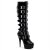 Pleaser Bota DELIGHT-2049 Negro Charol  EU-36 / US-6