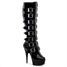Pleaser Bota DELIGHT-2049 Negro Charol  EU-39 / US-9