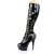 Pleaser Bota DELIGHT-2049 Negro Charol  EU-39 / US-9