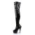 Pleaser Bota Alta DELIGHT-3000 Negro Charol Elástico EU-39 / US-9