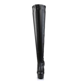 Pleaser Bota Alta DELIGHT-3000 Negro Charol...