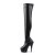 Pleaser Bota Alta DELIGHT-3000 Negro Charol Elástico EU-35 / US-5