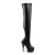 Pleaser Bota Alta DELIGHT-3000 Negro Charol Elástico EU-35 / US-5