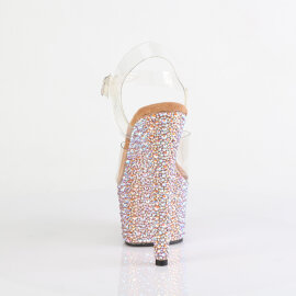 Pleaser BEJEWELED-708MS Sandalias Plataforma Tono Claro pedrería Dorado EU-37 / US-7
