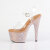 Pleaser BEJEWELED-708MS Sandalias Plataforma Tono Claro pedrería Dorado EU-37 / US-7
