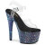 Pleaser BEJEWELED-708MS Sandalias Plataforma Tono Claro pedrería Negro EU-35 / US-5