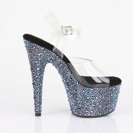 Pleaser BEJEWELED-708MS Sandalias Plataforma Tono Claro pedrería Negro EU-36 / US-6
