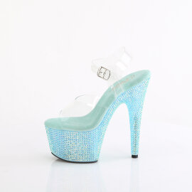Pleaser BEJEWELED-708RRS Sandalias Plataforma Tono Claro pedrería Turquesa EU-42 / US-12