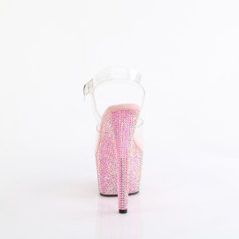 Pleaser BEJEWELED-708RRS Sandalias Plataforma Tono Claro pedrería Rosa EU-35 / US-5
