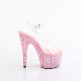 Pleaser BEJEWELED-708RRS Sandalias Plataforma Tono Claro pedrería Rosa EU-35 / US-5