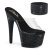 Pleaser BEJEWELED-712RS Zuecos con Plataforma Tono Claro pedrería Negro EU-36 / US-6