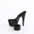Pleaser BEJEWELED-712RS Zuecos con Plataforma Tono Claro pedrería Negro EU-38 / US-8