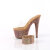 Pleaser BEJEWELED-712RS Zuecos con Plataforma Tono Claro pedrería Marrón EU-42 / US-12