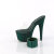 Pleaser BEJEWELED-712RS Zuecos con Plataforma pedrería transparente verde esmeralda EU-42 / US-12