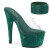 Pleaser BEJEWELED-712RS Zuecos con Plataforma Tono Claro pedrería Verde EU-35 / US-5