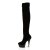 Pleaser Bota Alta DELIGHT-3002 Negro Elástico Terciopelo EU-42 / US-12