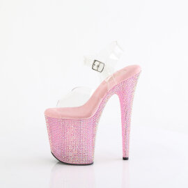 Pleaser BEJEWELED-808RRS Sandalias Plataforma Tono Claro pedrería Rosa EU-35 / US-5