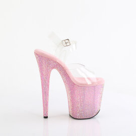 Pleaser BEJEWELED-808RRS Sandalias Plataforma Tono Claro pedrería Rosa EU-35 / US-5