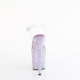 Pleaser BEJEWELED-808RRS Sandalias Plataforma Tono Claro pedrería Morado EU-37 / US-7