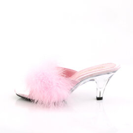 Fabulicious BELLE-301 Zuecos de Piel Sintética transparente Rosa EU-35 / US-5