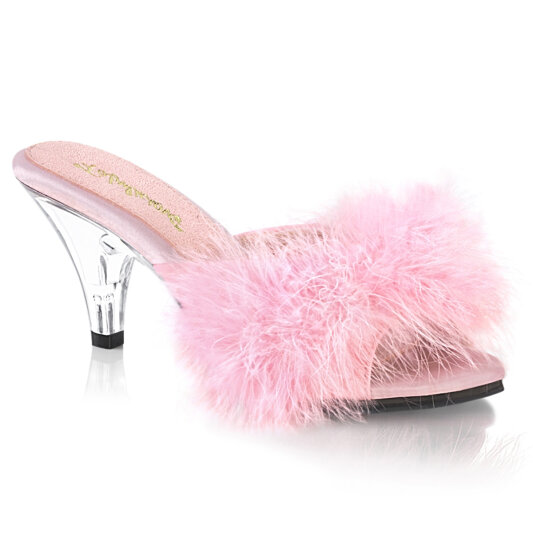 Fabulicious BELLE-301F Zuecos de Piel Sintética transparente Rosa EU-37 / US-7