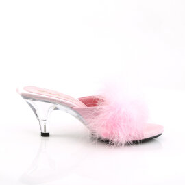 Fabulicious BELLE-301F Zuecos de Piel Sintética transparente Rosa EU-41 / US-11