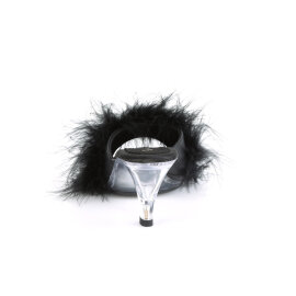 Fabulicious BELLE-301F Zuecos de Piel Sintética transparente Negro EU-38 / US-8