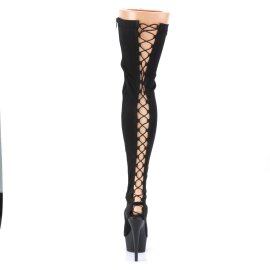 Pleaser Bota Alta DELIGHT-3003 Negro Lycra EU-38 / US-8