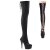 Pleaser Bota Alta DELIGHT-3003 Negro Lycra EU-38 / US-8