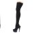 Pleaser Bota Alta DELIGHT-3003 Negro Lycra EU-38 / US-8