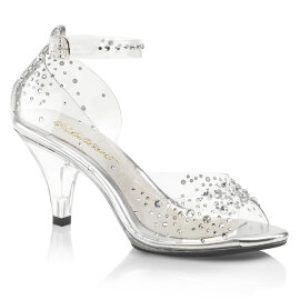 Fabulicious BELLE-330RS Sandalias Plataforma Tono Claro pedrería Transparente EU-39 / US-9