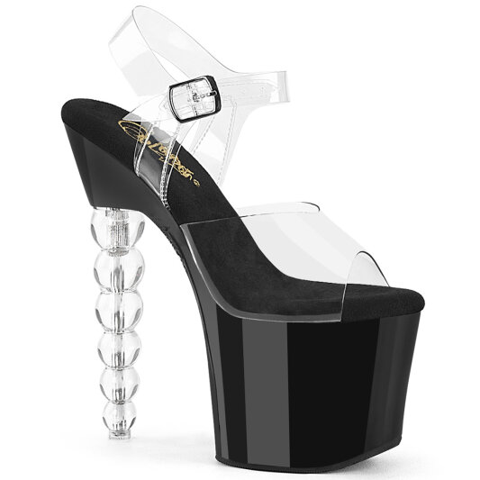 Pleaser BLISS-708 Sandalias de Plataforma Negro Tono Claro EU-39 / US-9