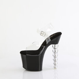 Pleaser BLISS-708 Sandalias de Plataforma Negro Tono Claro EU-39 / US-9