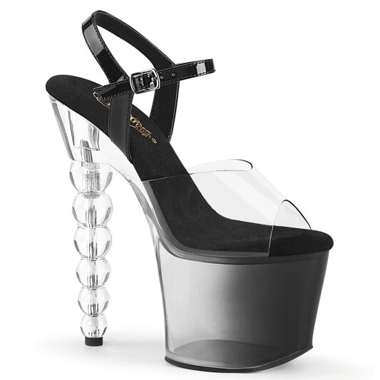 Pleaser BLISS-708-1BC Sandalias de Plataforma Negro Tono Claro EU-35 / US-5