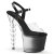 Pleaser BLISS-708-1BC Sandalias de Plataforma Negro Tono Claro EU-39 / US-9