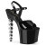 Pleaser BLISS-709 Sandalias de Plataforma Negro Tono Claro EU-40 / US-10